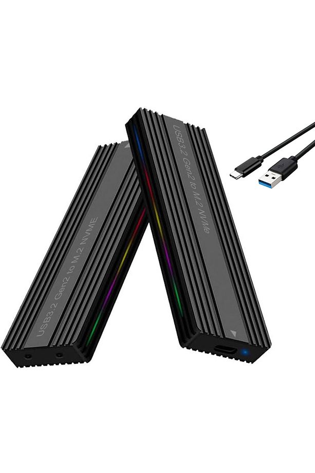 3146 M.2 Nvme Ssd Type C Usb 3.2 Gen 2 10 Gbps Rgb Ledli Disk Kutusu - 5