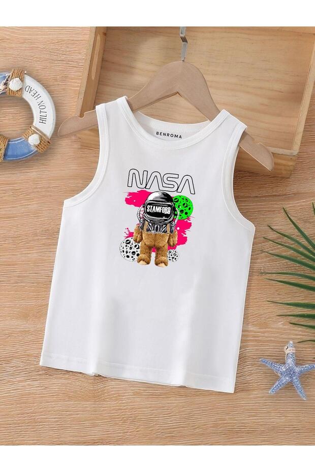 Cartoon Character Printed Sleeveless Children's T-Shirt