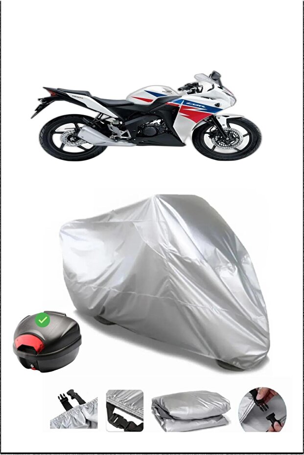 Honda Cbr150R Rear Bag Compatible Gray Waterproof Canvas (Motorcycle)