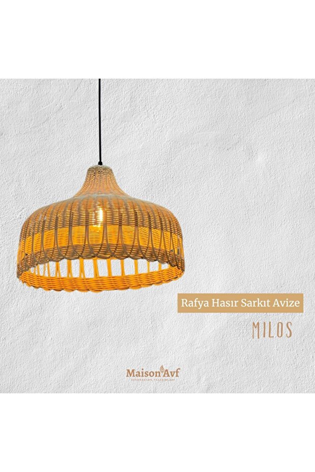 Milos Rattan Bambu Sarkıt Avize - 2