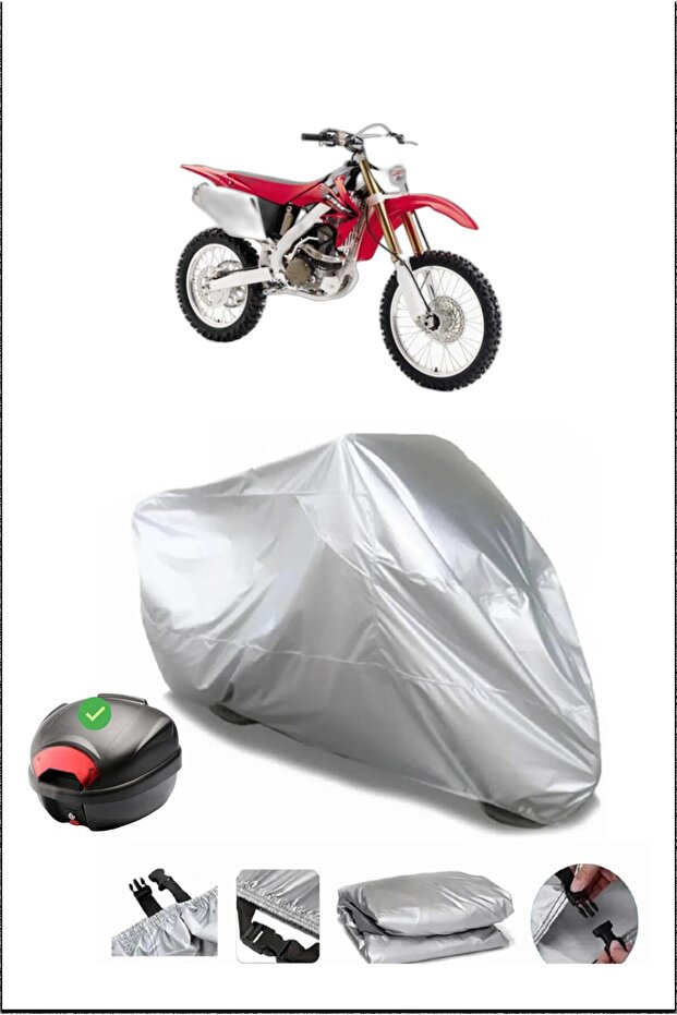 Honda Crf250X Rear Bag Compatible Gray Waterproof Canvas (Motorcycle)