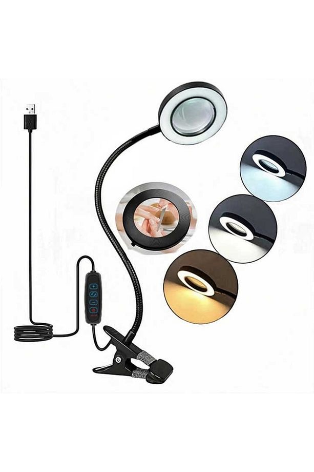 Akrobat Hareketli 10X Büyüteçli Led Işıklı Masa Çalışma Lambası - 4