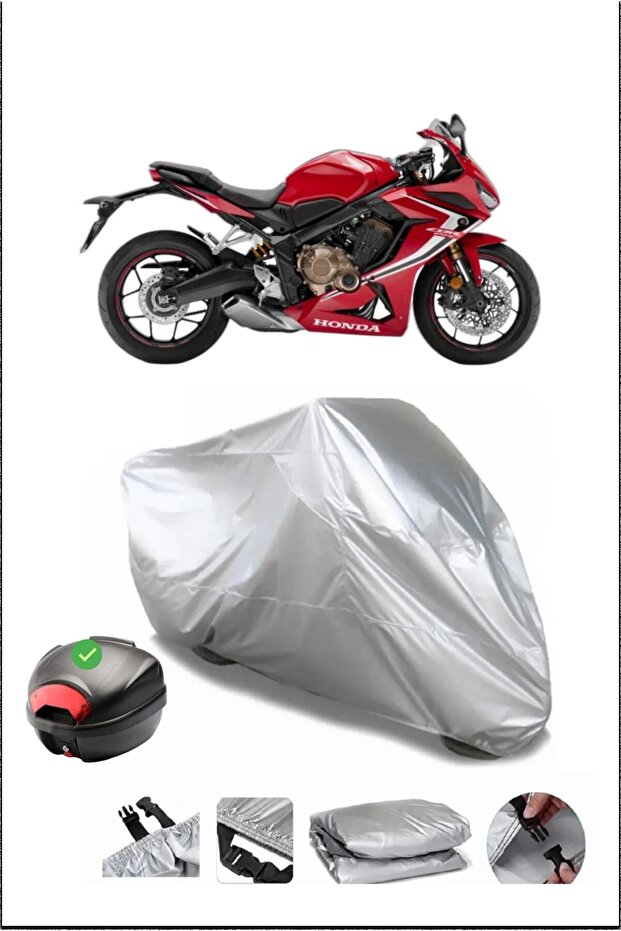 Honda Cbr650R Rear Bag Compatible Gray Waterproof Canvas (Motorcycle)