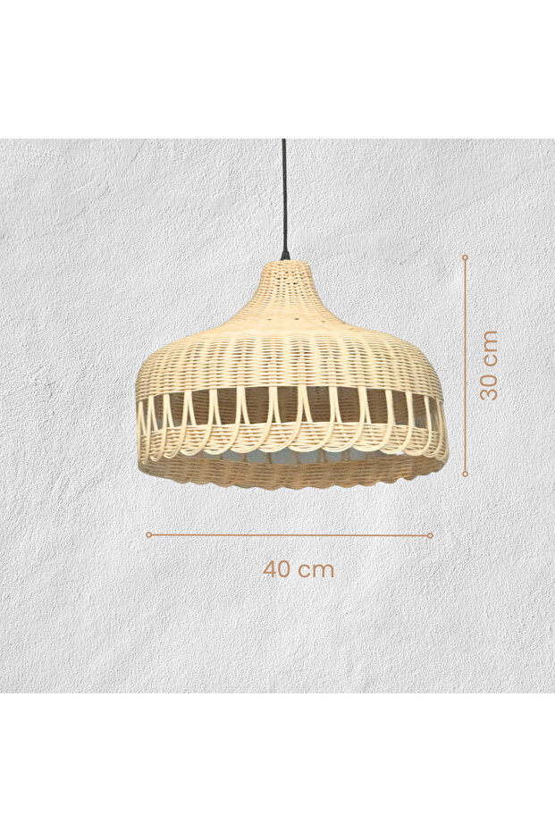 Milos Rattan Bambu Sarkıt Avize - 5