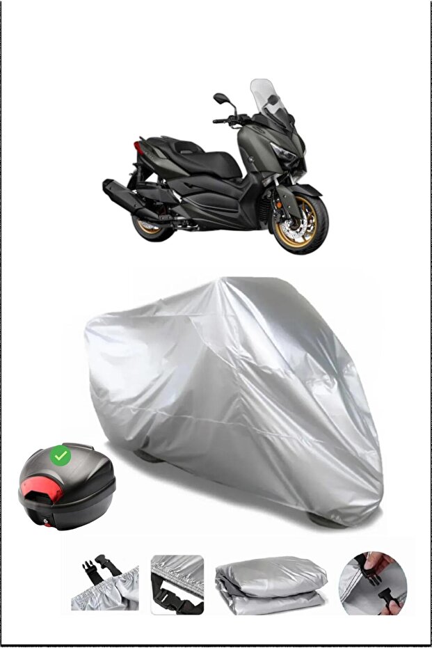 Yamaha X-Max400Techmax Rear Bag Compatible Gray Waterproof Canvas (Motorcycle)