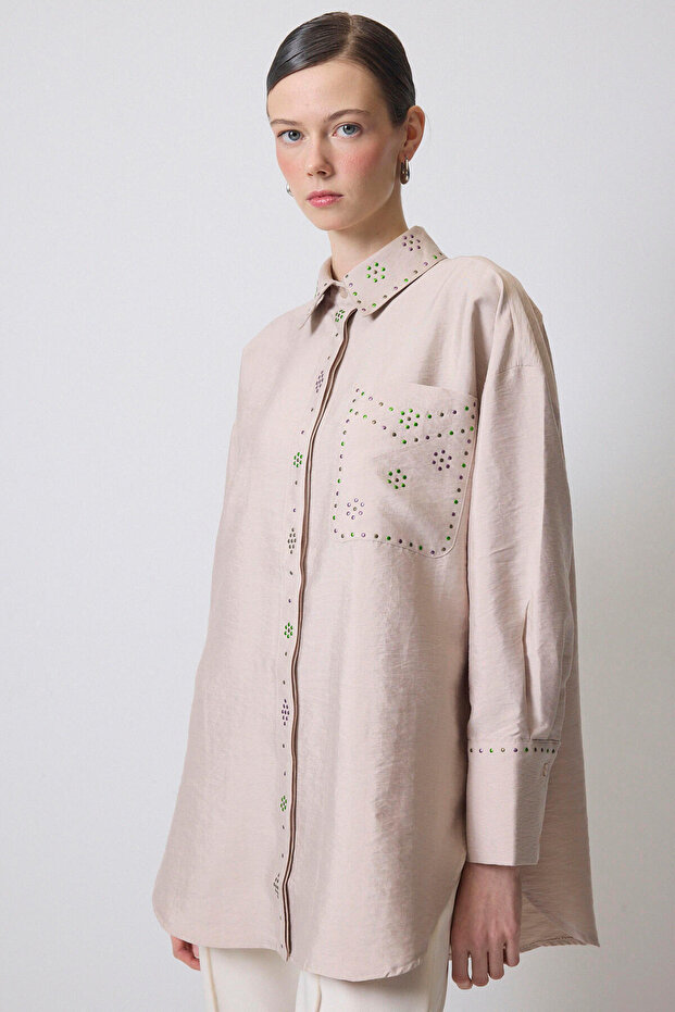 100% Cotton Crystal Stone Shirt