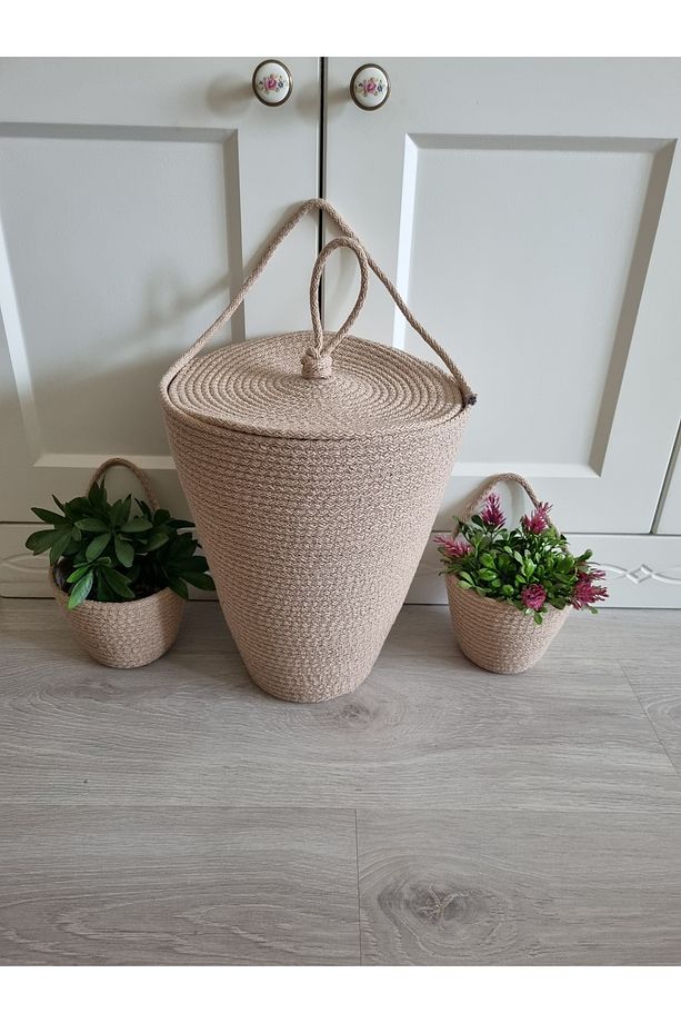 Poşetlik 2'Li Mini Sepet Set Dekoratif Düzenleyici - 2