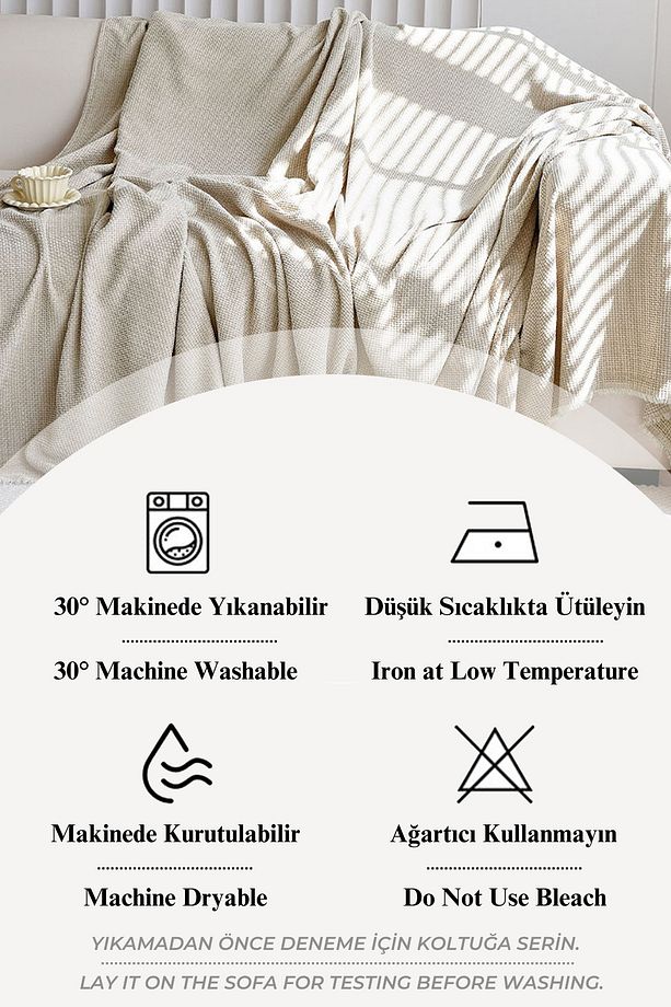 Wellsoft / Berjer Ve Tekli Koltuk Örtüsü Ve Tv Battaniyesi 140x140 1 Adet 45x45 Kırlent Kılıfı - 6