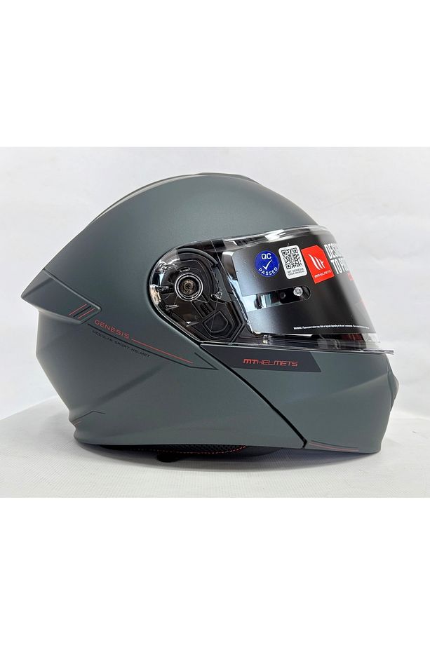 Kask Mt Genesis Sv Çene Açılır Kask Mat Anthracite Grey - 6