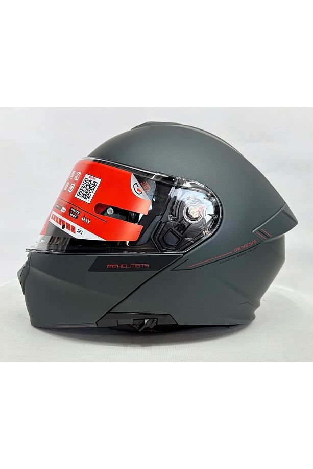 Kask Mt Genesis Sv Çene Açılır Kask Mat Anthracite Grey - 3