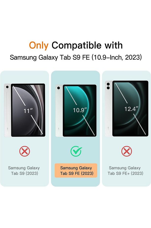 Galaxy Tab S9 Fe/s10 Fe 10.9 Uyumlu Kılıf Akıllı Smart Standlı Arkası Şeffaf Kapaklı X520 - 5