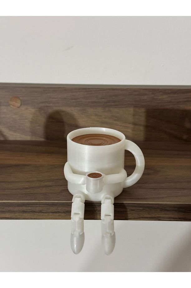 Kahve Köşesi Sevimli Biblo Seti 3lü, Kahve Çekirdeği, Kahve Kupası, Moka Pot, Coffee Set 10cm - 9