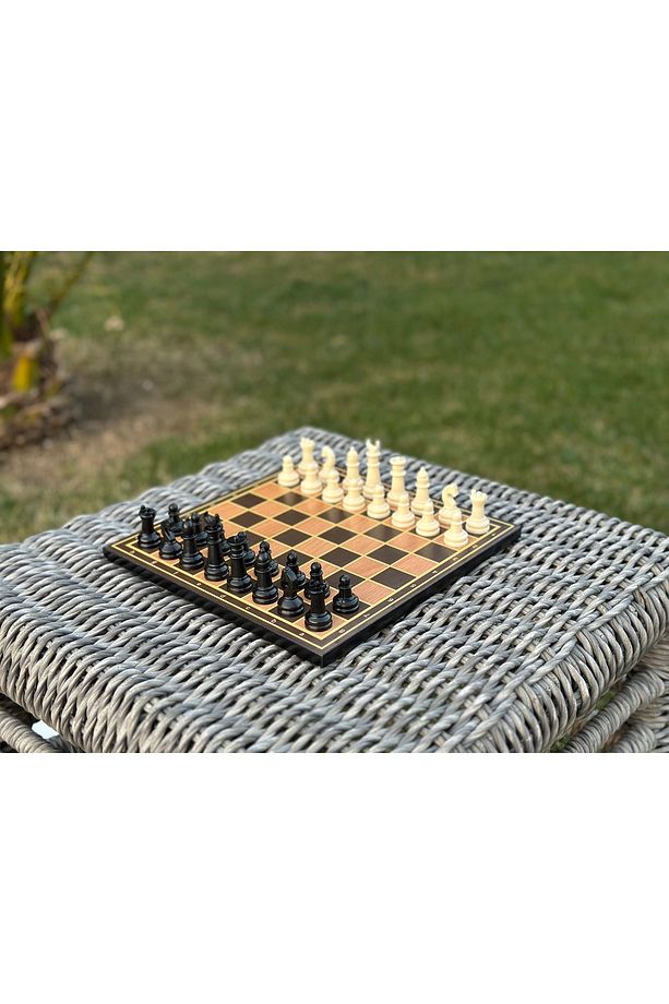 Sedef İşlemeli Lüks Satranç Takımı - 27.5x27.5 cm - Özel Tasarım - 5