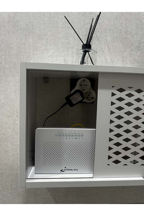 Modem Wifi Duvar Düzenleyici Modem Kutusu Elektrik Pano Çok Amaçlı Kutu Modem Pano Baklava - 4