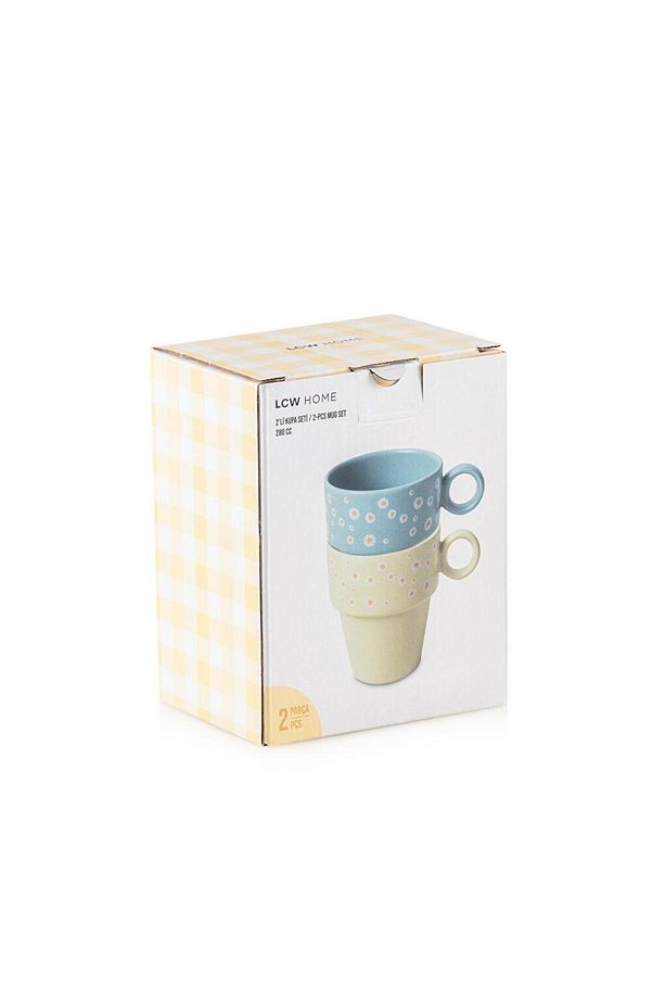 LCW HOME Çiçek Desenli Seramik Kupa Seti 2'li 280 Ml - 4