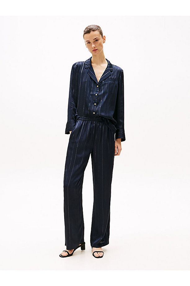 Metallic Stripe Relaxed Fit Blouse - 3