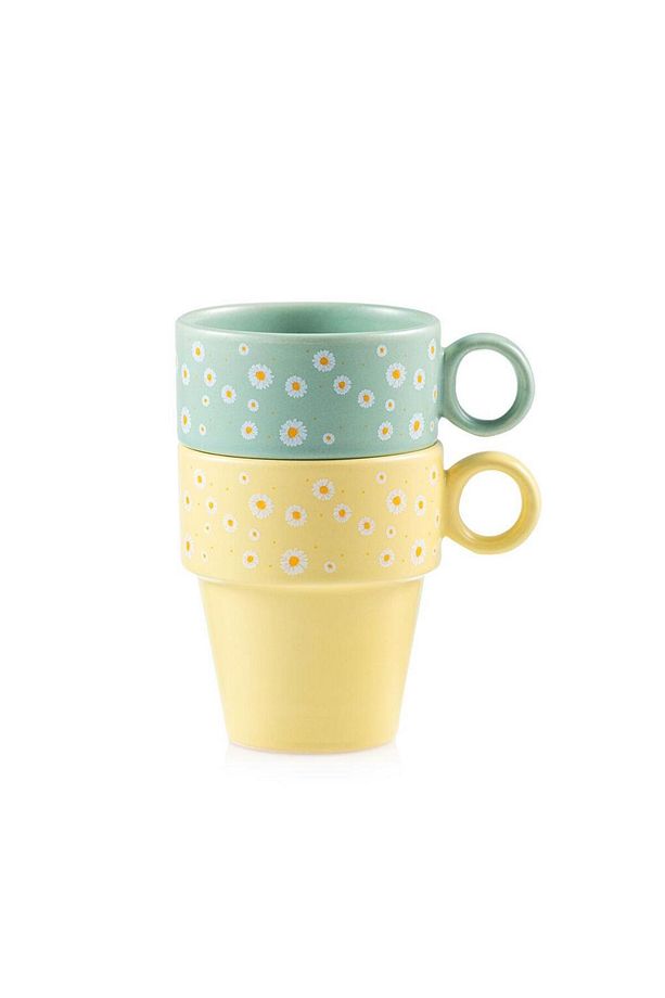 LCW HOME Çiçek Desenli Seramik Kupa Seti 2'li 280 Ml - 5