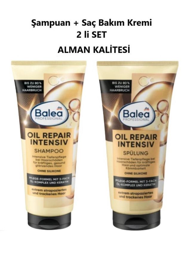 ŞAMPUAN 250 ML + SAÇ BAKIM KREMİ 200 ML 2Lİ SET ARGAN YAĞLI KERATİN BAKIMI ONARICI ŞAMPUAN - 1