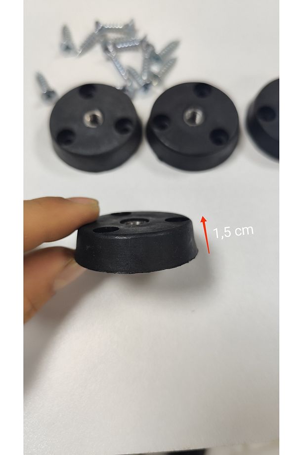Puf Ayağı 4ADET Mobilya Ayağı Ahşap Topaç Ayak Masa Sehpa Ayağı Ahşap Yuvarlak Ayak Yükseklik 7,5 Cm - 4