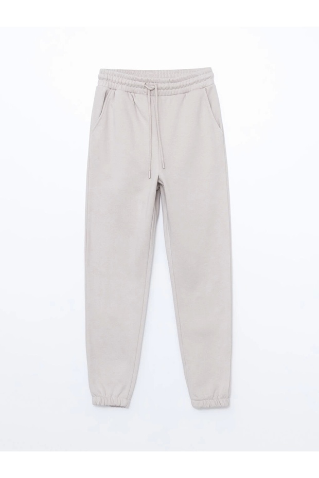 Lcw Vision Gri Beli Lastikli Kadın Kalın Jogger Eşofman Altı - 5