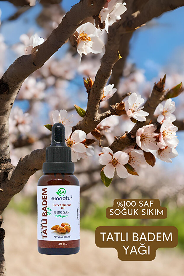 Tatlı Badem Yağı, 30 Ml, Soğuk Sıkım, %100 Saf, Prunus Dulcis Oil, Besleyici Bakım Yağı - 2