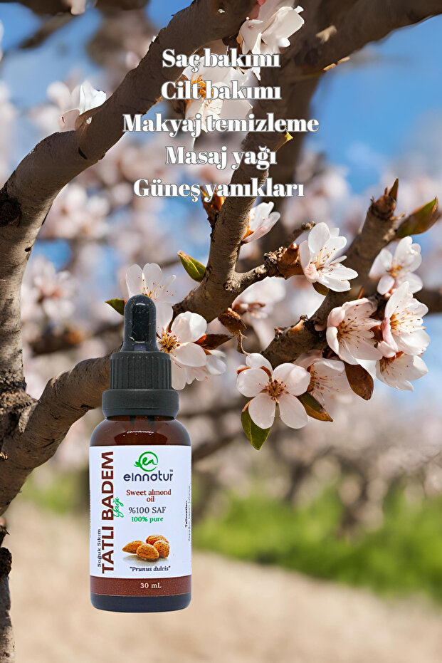 Tatlı Badem Yağı, 30 Ml, Soğuk Sıkım, %100 Saf, Prunus Dulcis Oil, Besleyici Bakım Yağı - 4