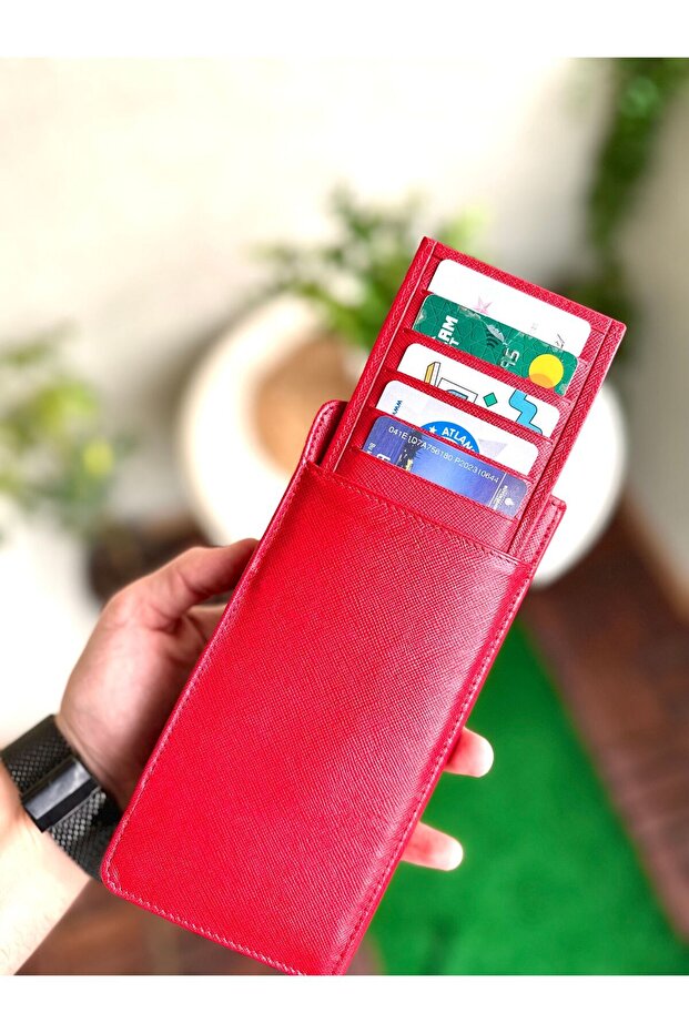 Leather Red Wallet - 4
