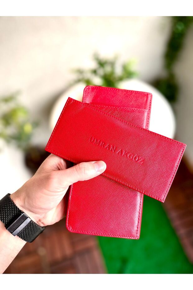 Leather Red Wallet - 6