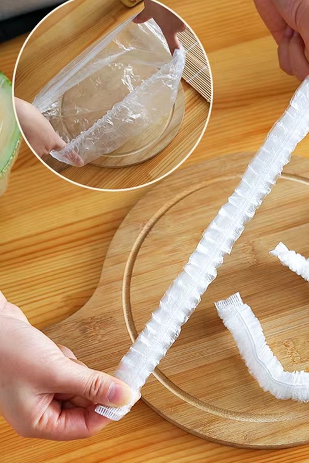 Hijyenik ve Kullanışlı: 100 Adet Lastikli Tabak ve Tencere Bonesi ile Gıdalarınızı Koruyun - 7