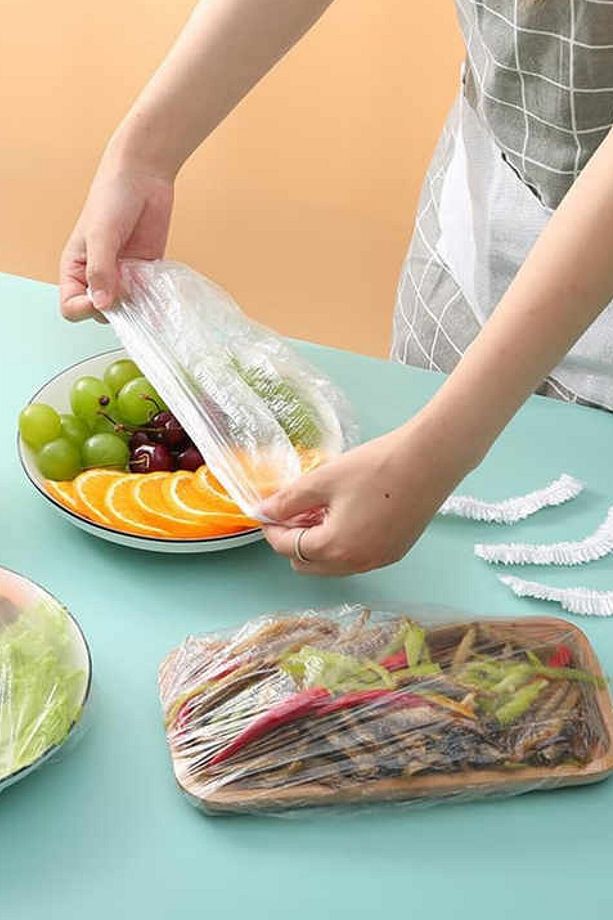 Hijyenik ve Kullanışlı: 100 Adet Lastikli Tabak ve Tencere Bonesi ile Gıdalarınızı Koruyun - 2