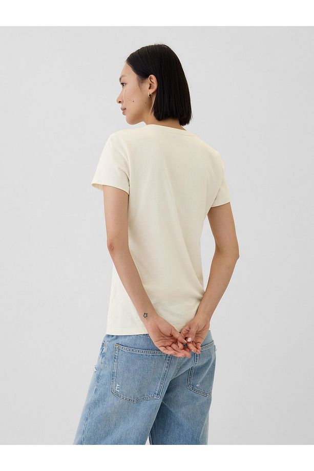 Kadın Kırık Beyaz Logo T-Shirt - 6