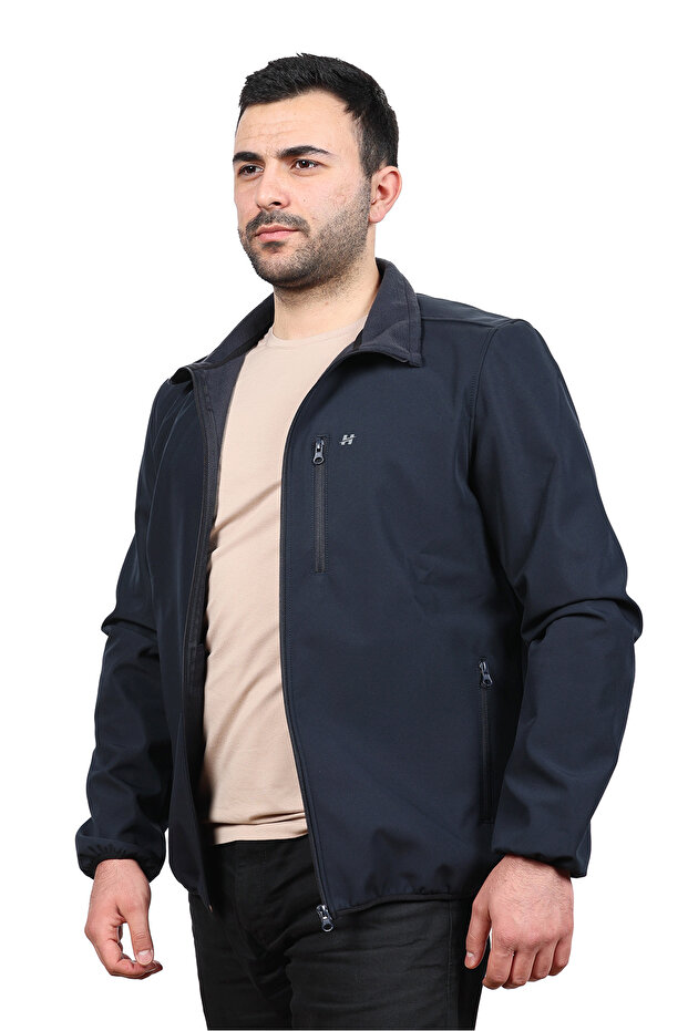 Lacivert Softshell Dikyaka Mont - 5