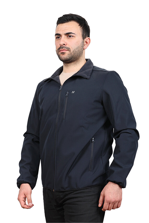 Lacivert Softshell Dikyaka Mont - 6