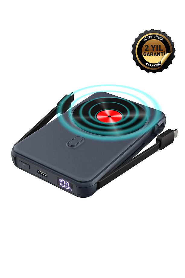 10.000 Mah Magnetic Wireless 15w Type-c / Lightning Powerbank Iphone 14 13 12 11 - 1