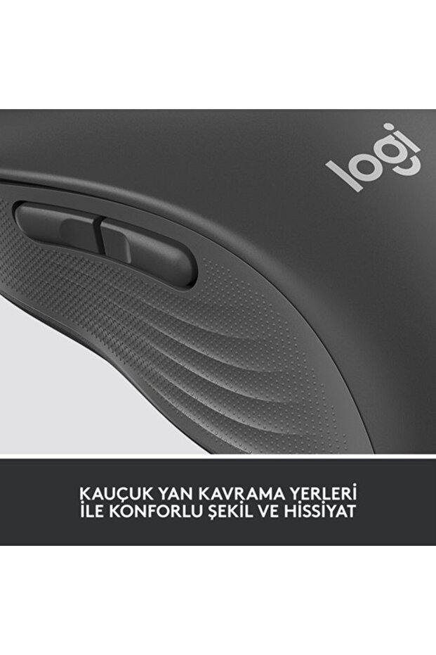 Signature M650 Büyük Boy Sağ El Için Sessiz Kablosuz Mouse Siyah 910-006236 - 8