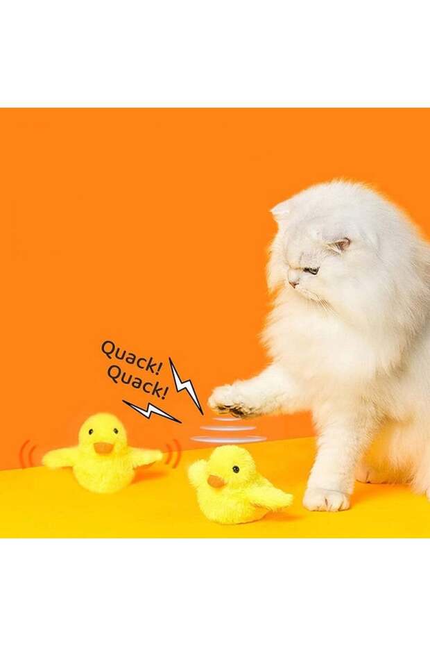 İnteraktif Şarjlı Ördek Kedi - Köpek Oyuncağı - 2