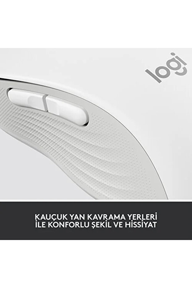 Signature M650 Büyük Boy Sağ El Için Sessiz Kablosuz Mouse Beyaz 910-006238 - 7