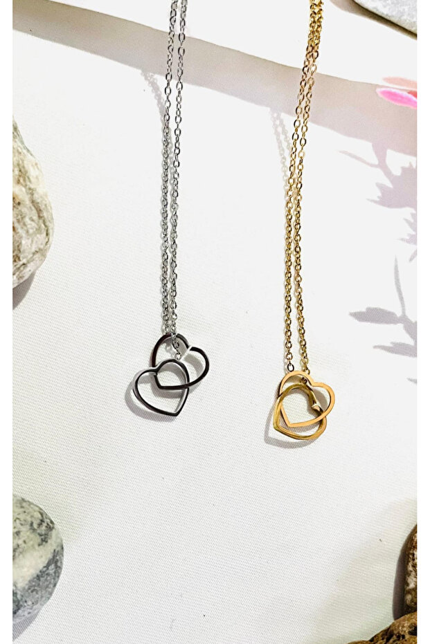 Çift Kalpli Kolye - 2