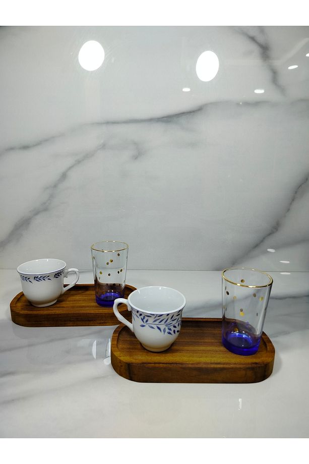 Chapelle - Points Dorés Gold 2 Li Kahve Yanı Bardağı Seti - 100ml - 1