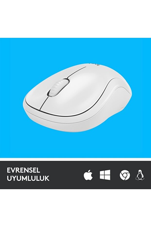 M221 Sessiz Kompakt Kablosuz Mouse Beyaz 910-006511 - 4
