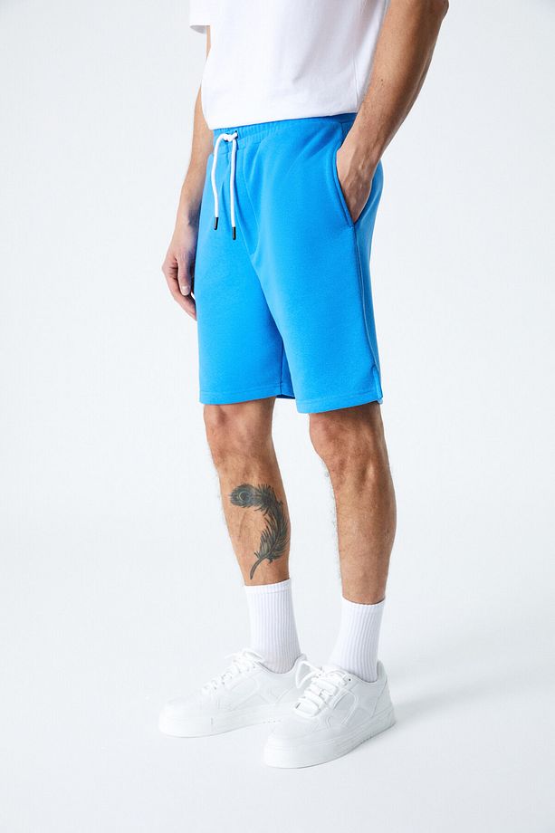 UNCERTAIN Erkek Comfort Fit Saks Mavi Şort & Bermuda - 2