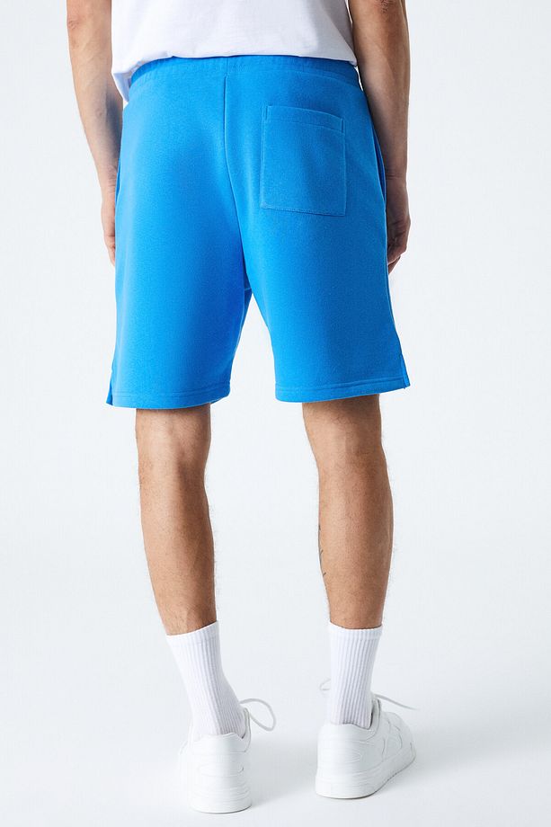 UNCERTAIN Erkek Comfort Fit Saks Mavi Şort & Bermuda - 4
