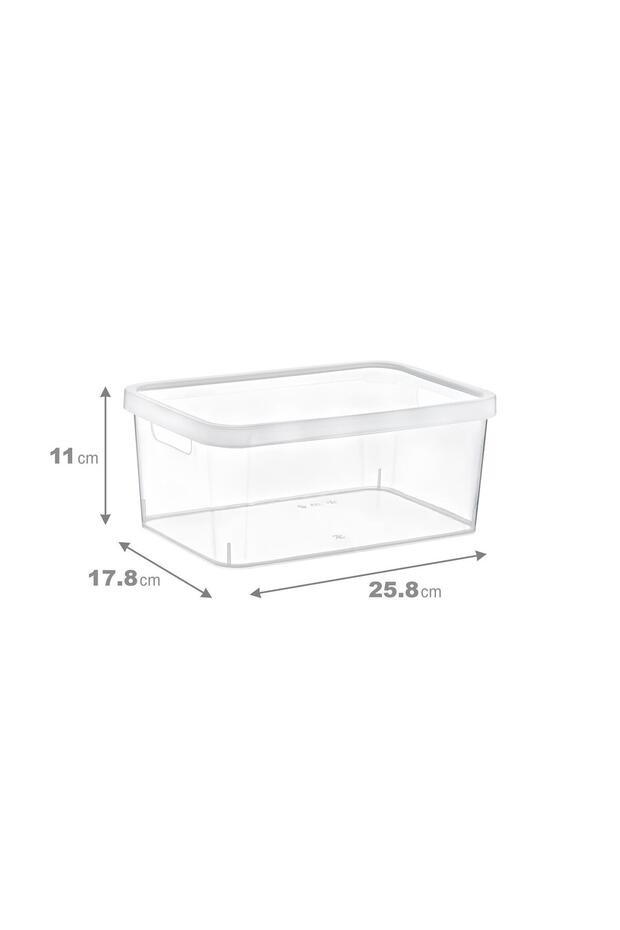 Stafi Set of 4 - Transparent Box with Lid, 4.5 Lt, Multi-Purpose - 4