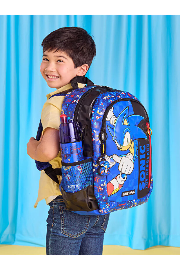 حقيبة ظهر سونيك مكونة من 3 أقسام بسحاب - 8