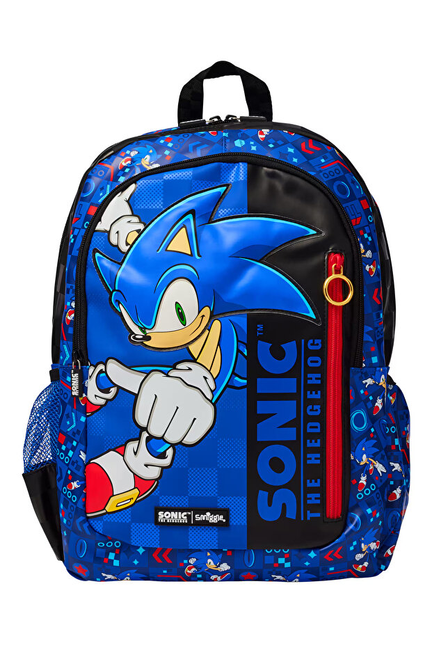 حقيبة ظهر سونيك مكونة من 3 أقسام بسحاب - 1