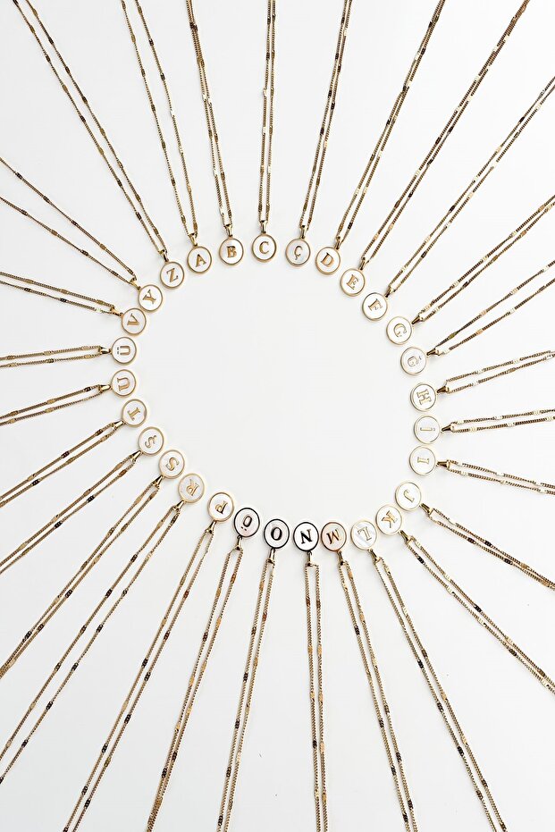 Mineli Ş Harf Kolye - 4