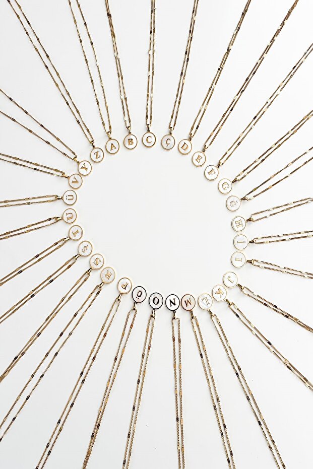 Mİneli M Harf Kolye - 4