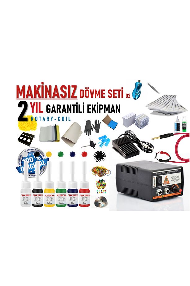 MAKİNASIZ DÖVME SETİ - DÖVME MAKİNASI HARİÇ FULL SET - LX02 - 1