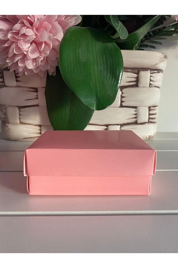 Pembe Mini Takı Kutusu Set Kolye Küpe Bileklik Yüzük Kutusu 24 Adet Demonte Süngerli 6x8x3cm - 2