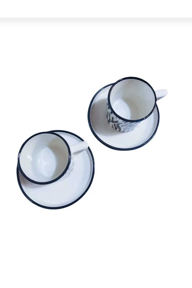 Kahve Fincanı Zebra 2 Kişilik 4 Parça 100 CC Double Boy - 5